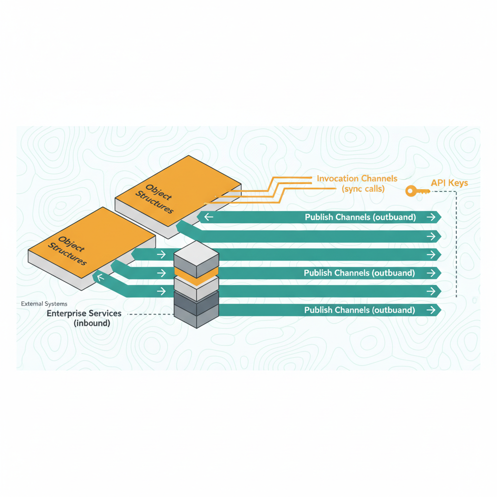 Illustration de la leçon 3.10 — MIF : Object Structures, JMS/Kafka queues, Publish/Invocation Channels