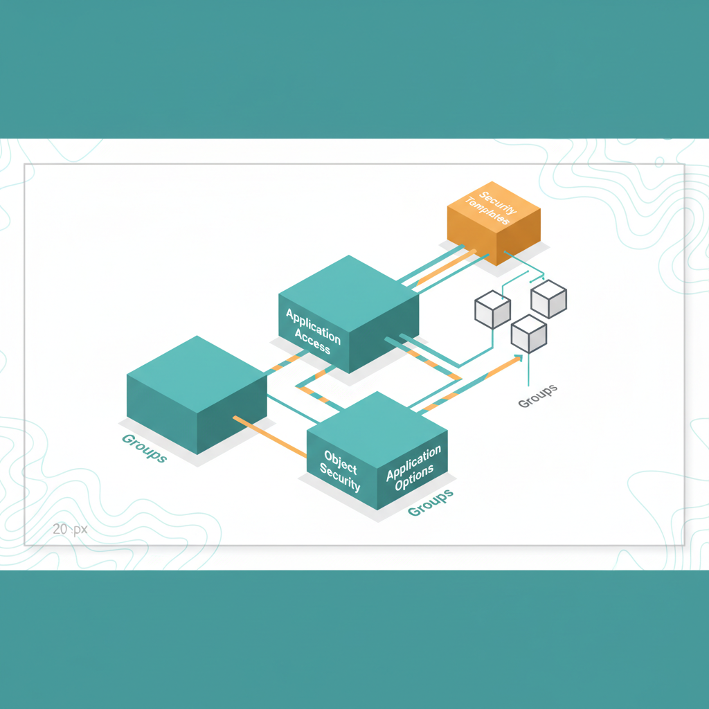 Illustration de la leçon 3.11 — Role-Based Applications : 3 access areas et Security Templates